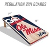 image:imageYouTheFan NCAA 2 x 4 Professional Wood Cornhole Game with Logo BagsMississippi Rebels
