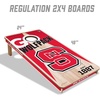 image:imageYouTheFan NCAA 2 x 4 Professional Wood Cornhole Game with Logo BagsNC State Wolfpack