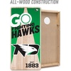 image:imageYouTheFan NCAA 2 x 4 Professional Wood Cornhole Game with Logo BagsNorth Dakota Fighting Hawk