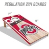 image:imageYouTheFan NCAA 2 x 4 Professional Wood Cornhole Game with Logo BagsOhio State Buckeyes
