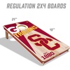 image:imageYouTheFan NCAA 2 x 4 Professional Wood Cornhole Game with Logo BagsUSC Trojans