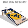 image:imageYouTheFan NCAA 2 x 4 Professional Wood Cornhole Game with Logo BagsWest Virginia Mountaineers