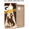 image:imageYouTheFan NCAA 2 x 4 Professional Wood Cornhole Game with Logo BagsWyoming Cowboys