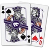 image:imageYouTheFan NCAA OfficiallyLicensed Playing Cards  Original Artwork on All face Cards and Jokers  Teams Official Colors  Quality Linen Texture  Designed in The USAKansas State Wildcats