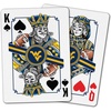 image:imageYouTheFan NCAA OfficiallyLicensed Playing Cards  Original Artwork on All face Cards and Jokers  Teams Official Colors  Quality Linen Texture  Designed in The USAWest Virginia Mountaineers