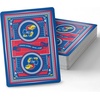 image:imageYouTheFan NCAA OfficiallyLicensed Playing Cards  Original Artwork on All face Cards and Jokers  Teams Official Colors  Quality Linen Texture  Designed in The USAKansas Jayhawks
