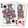 image:imageYouTheFan NCAA OfficiallyLicensed Playing Cards  Original Artwork on All face Cards and Jokers  Teams Official Colors  Quality Linen Texture  Designed in The USALSU Tigers