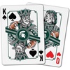 image:imageYouTheFan NCAA OfficiallyLicensed Playing Cards  Original Artwork on All face Cards and Jokers  Teams Official Colors  Quality Linen Texture  Designed in The USAMichigan State Spartans