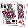 image:imageYouTheFan NCAA OfficiallyLicensed Playing Cards  Original Artwork on All face Cards and Jokers  Teams Official Colors  Quality Linen Texture  Designed in The USATexas AM Aggies