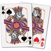 image:imageYouTheFan NCAA OfficiallyLicensed Playing Cards  Original Artwork on All face Cards and Jokers  Teams Official Colors  Quality Linen Texture  Designed in The USAClemson Tigers