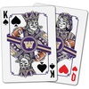 image:imageYouTheFan NCAA OfficiallyLicensed Playing Cards  Original Artwork on All face Cards and Jokers  Teams Official Colors  Quality Linen Texture  Designed in The USAWashington Huskies