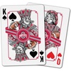 image:imageYouTheFan NCAA OfficiallyLicensed Playing Cards  Original Artwork on All face Cards and Jokers  Teams Official Colors  Quality Linen Texture  Designed in The USAOhio State Buckeyes