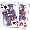 image:imageYouTheFan NCAA OfficiallyLicensed Playing Cards  Original Artwork on All face Cards and Jokers  Teams Official Colors  Quality Linen Texture  Designed in The USATCU Horned Frogs