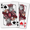 image:imageYouTheFan NCAA OfficiallyLicensed Playing Cards  Original Artwork on All face Cards and Jokers  Teams Official Colors  Quality Linen Texture  Designed in The USANC State Wolfpack