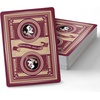 image:imageYouTheFan NCAA OfficiallyLicensed Playing Cards  Original Artwork on All face Cards and Jokers  Teams Official Colors  Quality Linen Texture  Designed in The USAFlorida State Seminoles