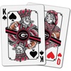image:imageYouTheFan NCAA OfficiallyLicensed Playing Cards  Original Artwork on All face Cards and Jokers  Teams Official Colors  Quality Linen Texture  Designed in The USAGeorgia Bulldogs
