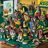 image:imageYouTheFan Officiallylicensed NCAA Purebred 3D Wall Art  Humorous original handdrawn cartoon artwork multilayer funny gift indoor team decorNorth Dakota State Bison