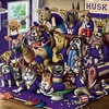 image:imageYouTheFan Officiallylicensed NCAA Purebred 3D Wall Art  Humorous original handdrawn cartoon artwork multilayer funny gift indoor team decorWashington Huskies
