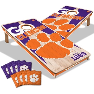 image:imageYouTheFan NCAA 2 x 4 Professional Wood Cornhole Game with Logo BagsClemson Tigers