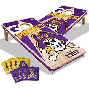 image:imageYouTheFan NCAA 2 x 4 Professional Wood Cornhole Game with Logo BagsEast Carolina Pirates