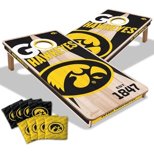 image:imageYouTheFan NCAA 2 x 4 Professional Wood Cornhole Game with Logo BagsIowa Hawkeyes