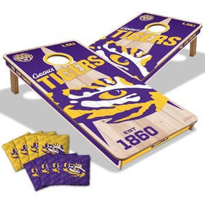 image:imageYouTheFan NCAA 2 x 4 Professional Wood Cornhole Game with Logo BagsLSU Tigers