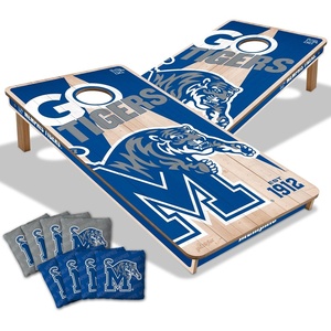 image:imageYouTheFan NCAA 2 x 4 Professional Wood Cornhole Game with Logo BagsMemphis Tigers