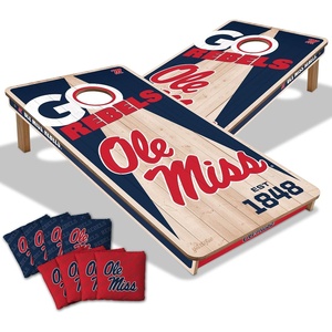 image:imageYouTheFan NCAA 2 x 4 Professional Wood Cornhole Game with Logo BagsMississippi Rebels