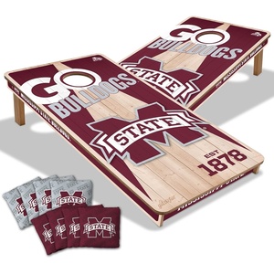 image:imageYouTheFan NCAA 2 x 4 Professional Wood Cornhole Game with Logo BagsMississippi State Bulldogs