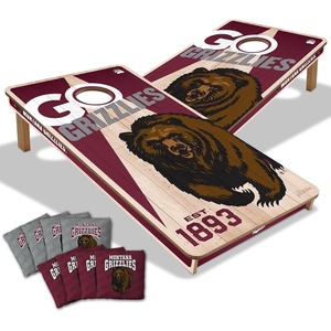 image:imageYouTheFan NCAA 2 x 4 Professional Wood Cornhole Game with Logo BagsMontana Grizzlies