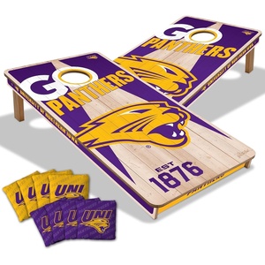image:imageYouTheFan NCAA 2 x 4 Professional Wood Cornhole Game with Logo BagsNorthern Iowa Panthers