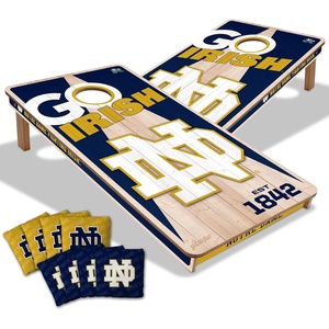 image:imageYouTheFan NCAA 2 x 4 Professional Wood Cornhole Game with Logo BagsNotre Dame Fighting Irish