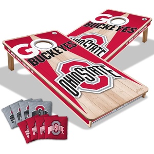 image:imageYouTheFan NCAA 2 x 4 Professional Wood Cornhole Game with Logo BagsOhio State Buckeyes