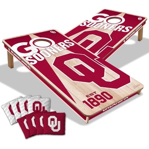 image:imageYouTheFan NCAA 2 x 4 Professional Wood Cornhole Game with Logo BagsOklahoma Sooners