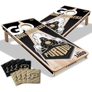 image:imageYouTheFan NCAA 2 x 4 Professional Wood Cornhole Game with Logo BagsPurdue Boilermakers