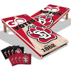 image:imageYouTheFan NCAA 2 x 4 Professional Wood Cornhole Game with Logo BagsSouth Dakota Coyotes