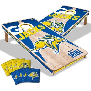 image:imageYouTheFan NCAA 2 x 4 Professional Wood Cornhole Game with Logo BagsSouth Dakota State Jackrabbits