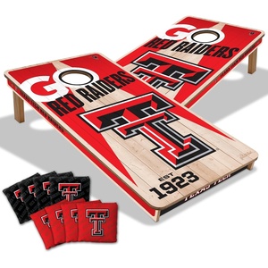 image:imageYouTheFan NCAA 2 x 4 Professional Wood Cornhole Game with Logo BagsTexas Tech Red Raiders