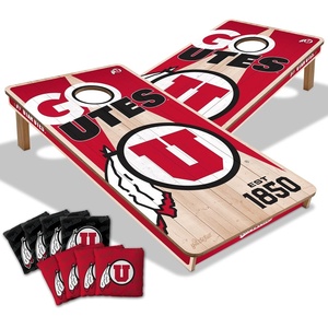 image:imageYouTheFan NCAA 2 x 4 Professional Wood Cornhole Game with Logo BagsUtah Utes