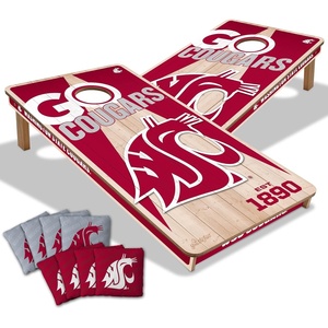 image:imageYouTheFan NCAA 2 x 4 Professional Wood Cornhole Game with Logo BagsWashington State Cougars