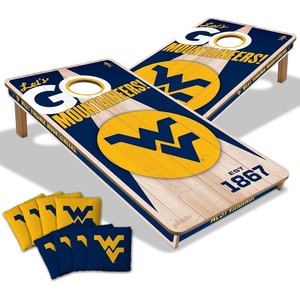 image:imageYouTheFan NCAA 2 x 4 Professional Wood Cornhole Game with Logo BagsWest Virginia Mountaineers