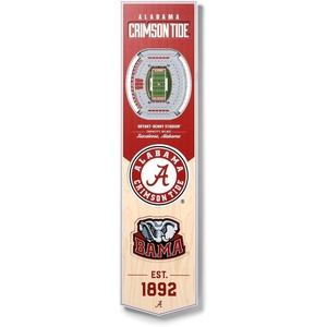 image:imageYouTheFan NCAA 3D StadiumView 8x32 BannerAlabama Crimson Tide
