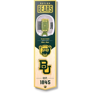 image:imageYouTheFan NCAA 3D StadiumView 8x32 BannerBaylor Bears