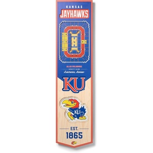image:imageYouTheFan NCAA 3D StadiumView 8x32 BannerKansas Jayhawks