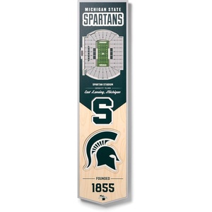 image:imageYouTheFan NCAA 3D StadiumView 8x32 BannerMichigan State Spartans
