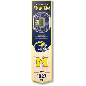 image:imageYouTheFan NCAA 3D StadiumView 8x32 BannerMichigan Wolverines