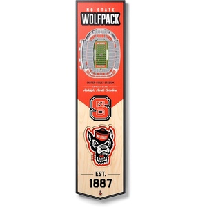 image:imageYouTheFan NCAA 3D StadiumView 8x32 BannerNC State Wolfpack