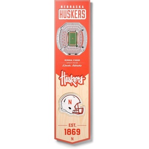image:imageYouTheFan NCAA 3D StadiumView 8x32 BannerNebraska Cornhuskers