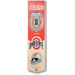 image:imageYouTheFan NCAA 3D StadiumView 8x32 BannerOhio State Buckeyes