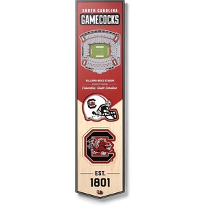 image:imageYouTheFan NCAA 3D StadiumView 8x32 BannerSouth Carolina Gamecocks
